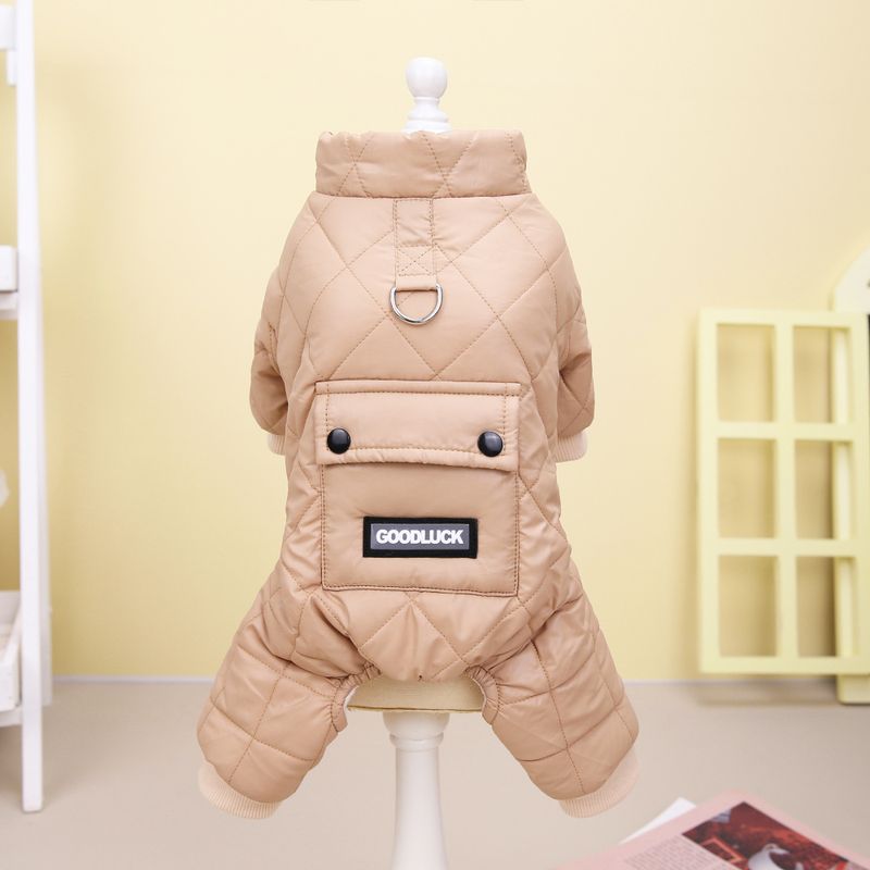 Beige vinterdress til hund
