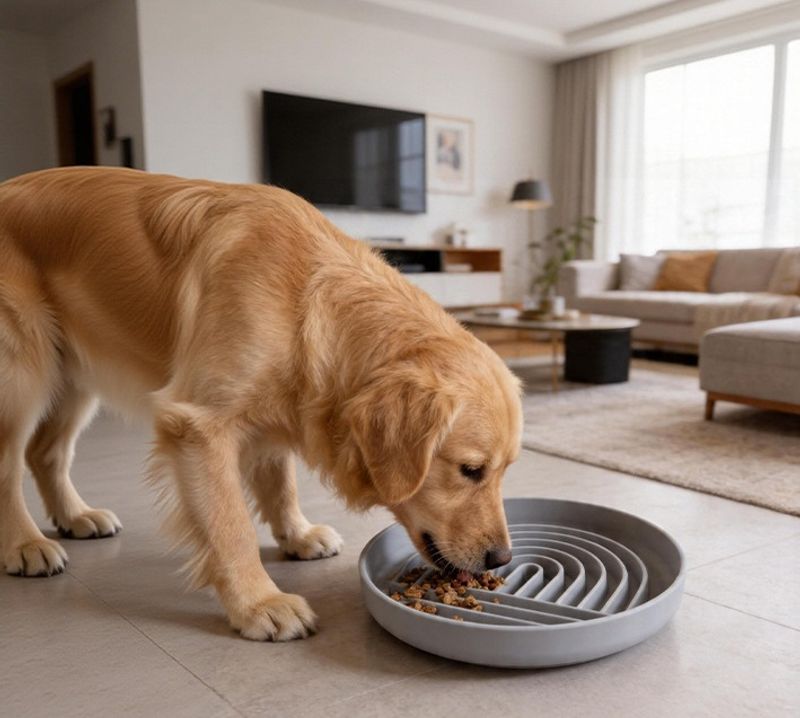 Grønn regnbue slikkematte slowfeeder til hund og katt