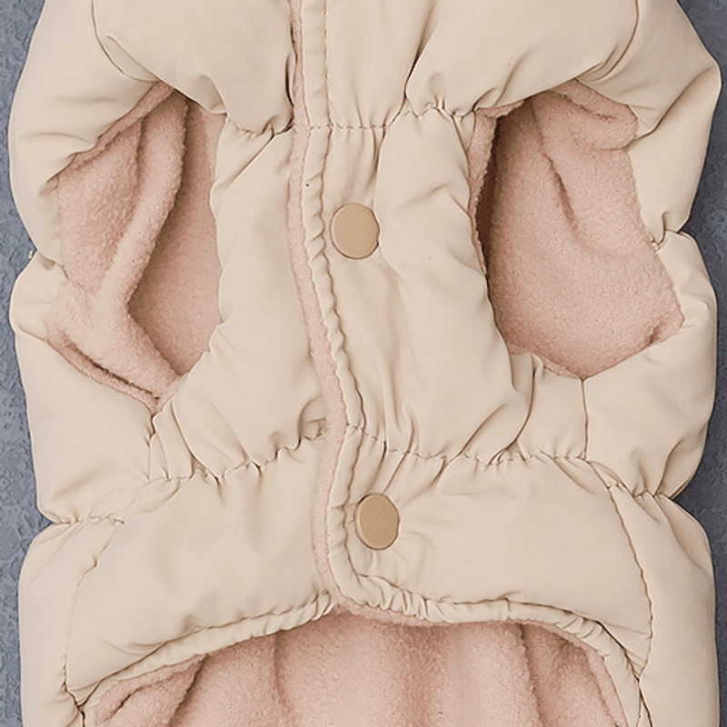 Beige boblejakke til hund