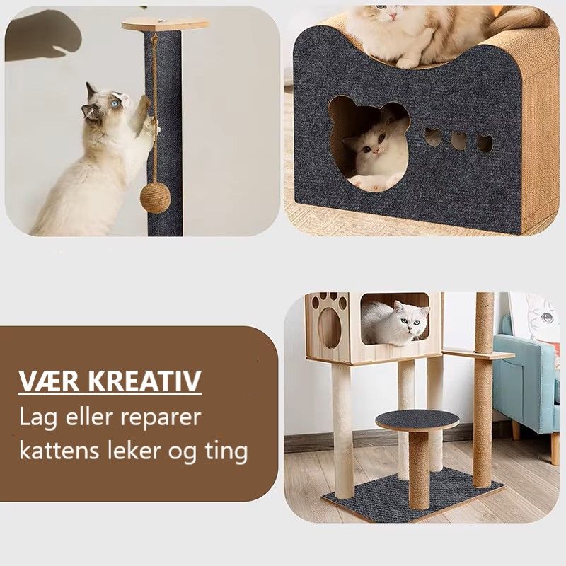 Grå Klorematte til katt - Selvklebende sofabeskytter