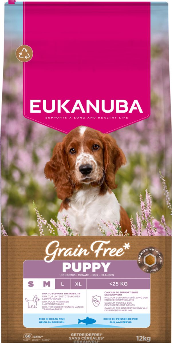 Eukanuba Puppy Jr S / M breed Grain Free Ocean Fish 12kg