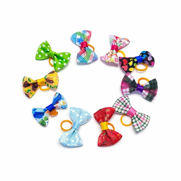 Hovedbilde 10pk enkle toppsløyfer med strikk - Fargemiks