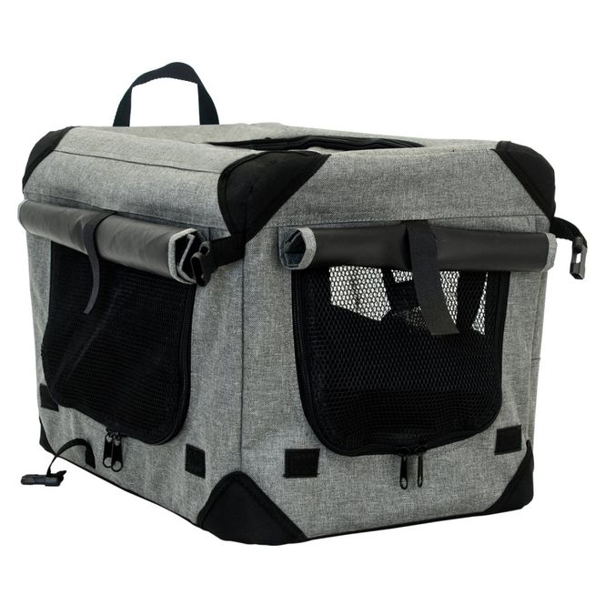 Hovedbilde 50cm S grått canvas hunde- og kattebur