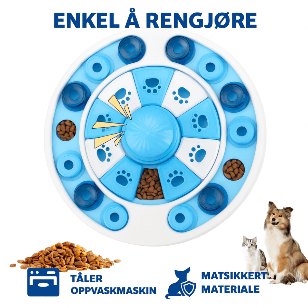 Blå disc hjernetrim til hund og katt