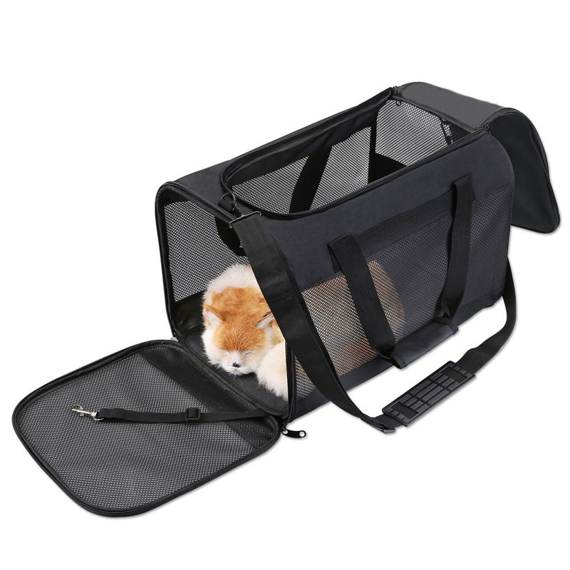 Sort reiseveske til katt og hund