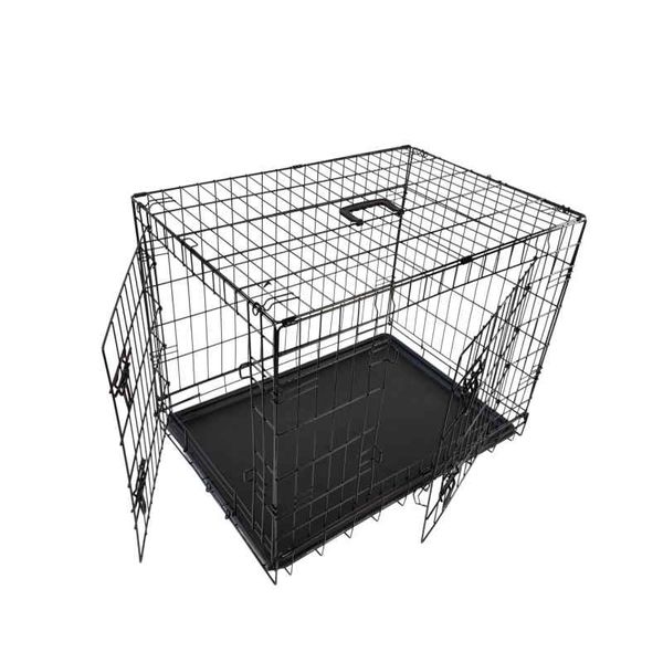 Hovedbilde Medium sammenleggbart stålbur til hund (78x55x62cm)