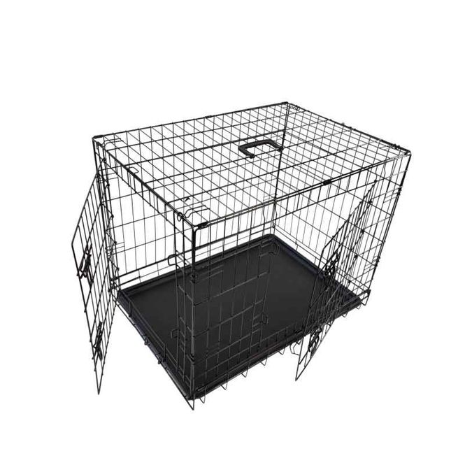 Hovedbilde Medium sammenleggbart stålbur til hund (78x55x62cm)