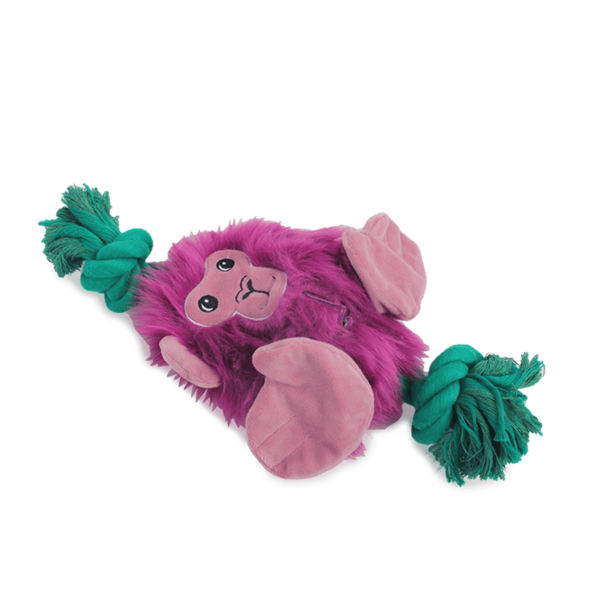 Safari - Big Foot Monkey hundeleke med tau og plysj