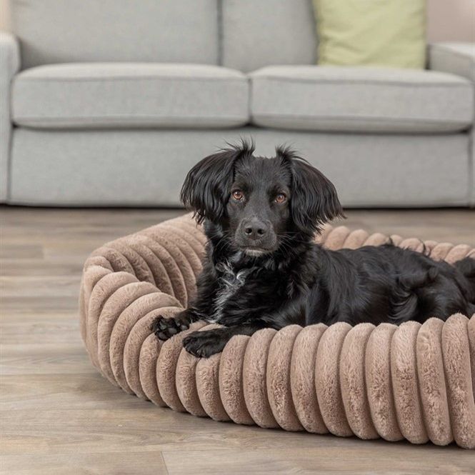 Hovedbilde Lys brun plysj hundeseng 
