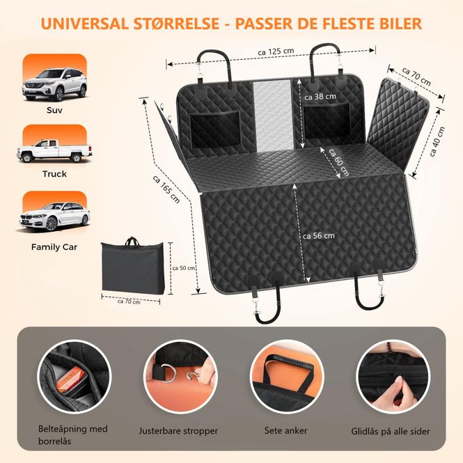 Hovedbilde Bilsete trekk med plate for utvidet flate