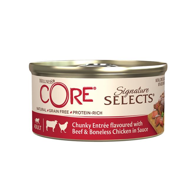 Hovedbilde CORE Chunky m/biff + benfri kylling i saus