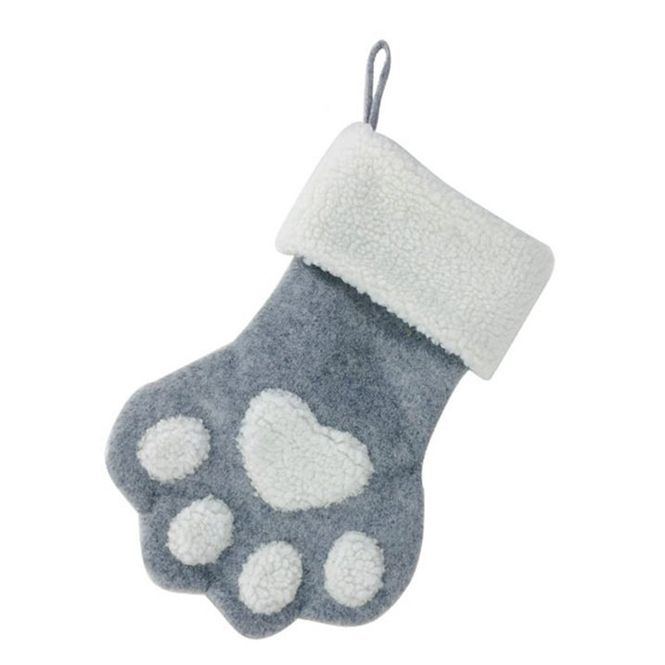 Hovedbilde Grå julestrømpe til hund og katt - fylles med favoritter