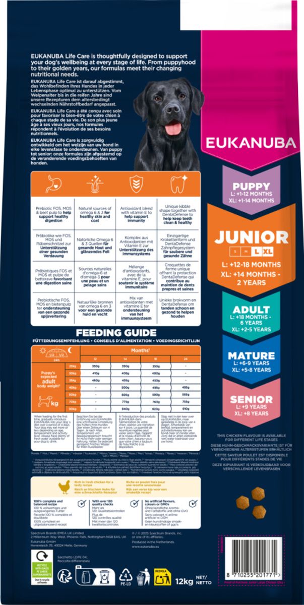 Eukanuba Junior Large Breed Kylling 12kg