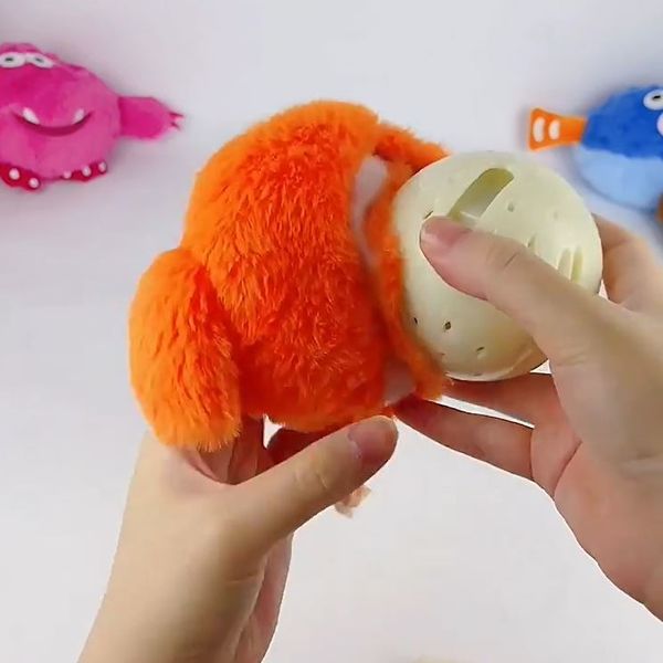 Hovedbilde Hoppede og snakkende elektrisk hundeleke - oransj fugl