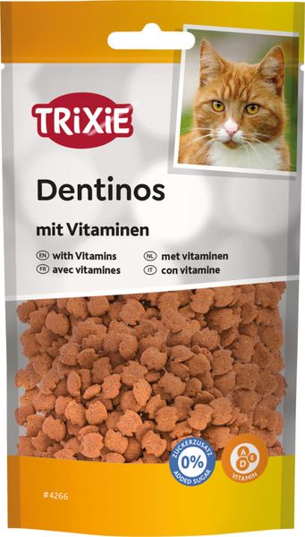 Hovedbilde Dentinos godbiter til katt med vitaminer - 50g