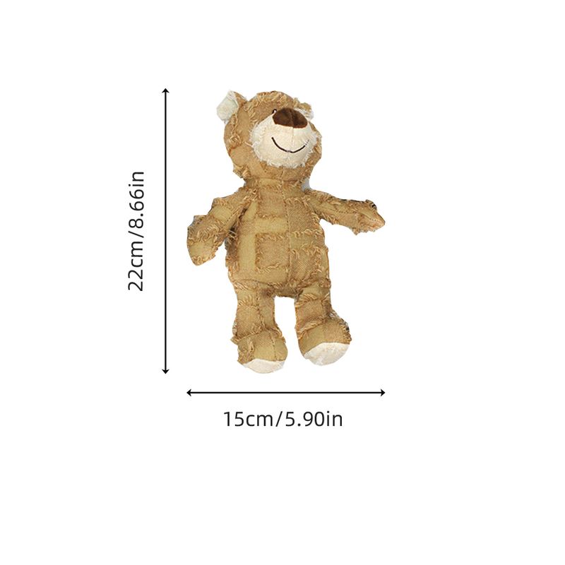 Liten rufsete lysebrun bamse 22 cm