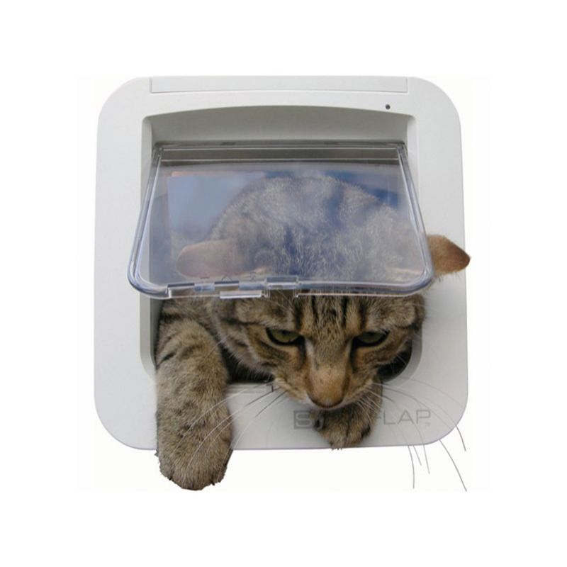 Brun Sureflap kattedør - Katteluke med chipleser