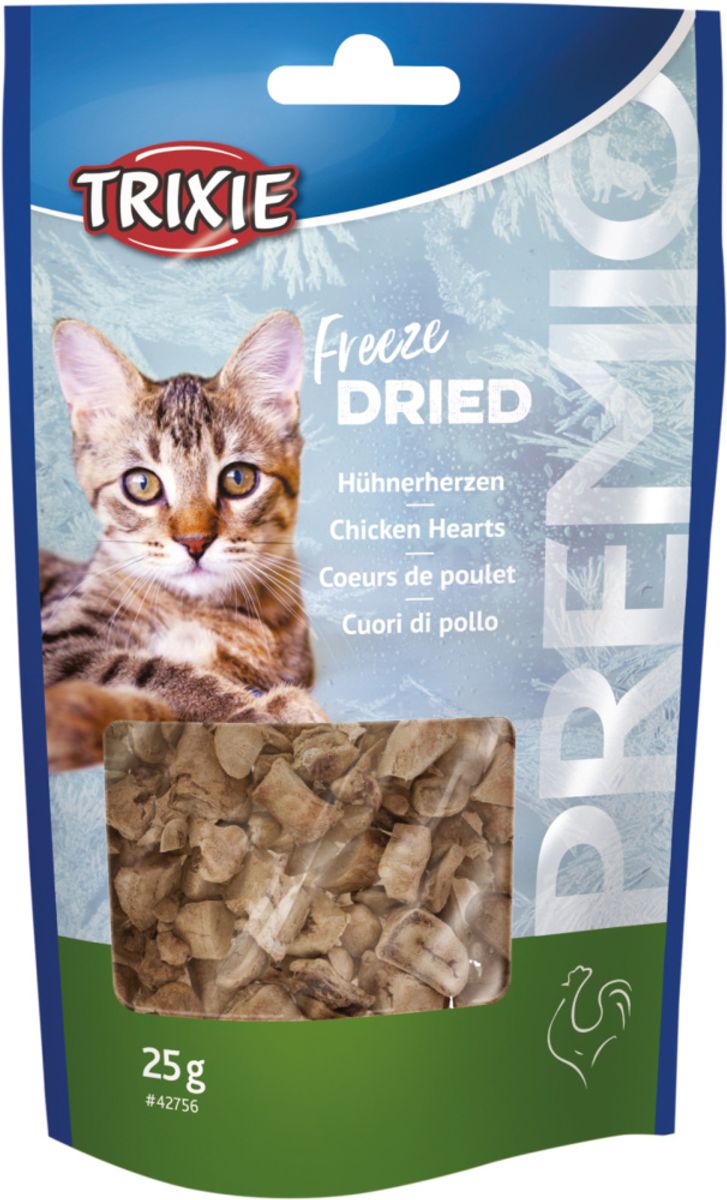 Premio Frysetørkede kyllinghjerter til katt