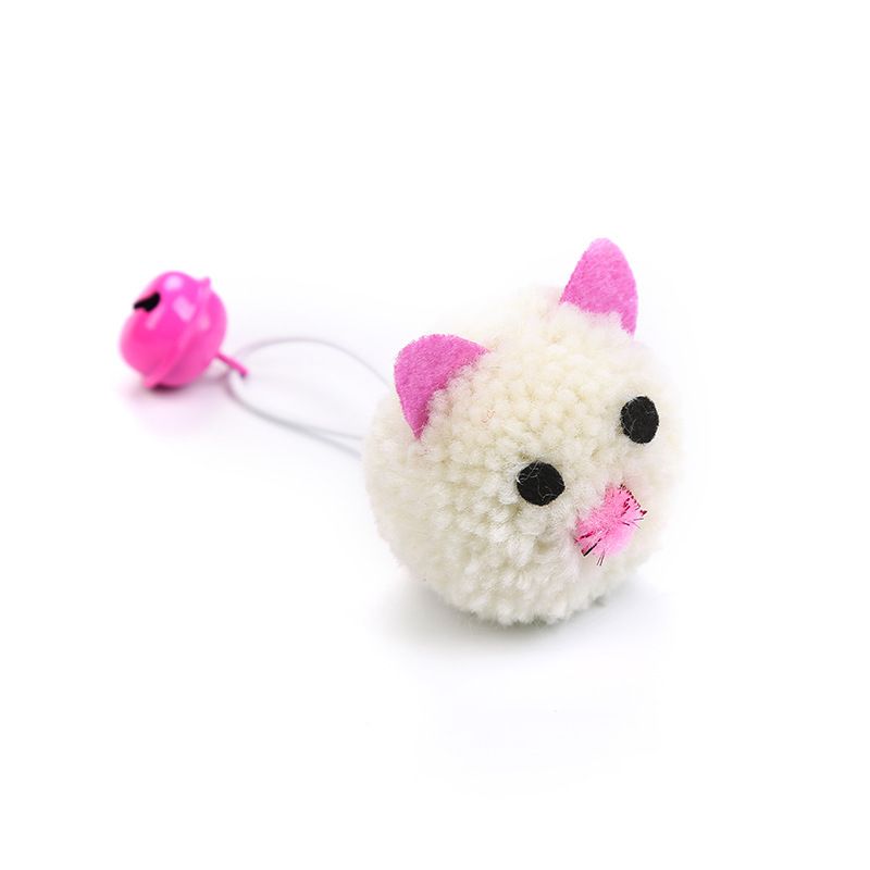 Plush lekemus pongpong katteleke med bjelle