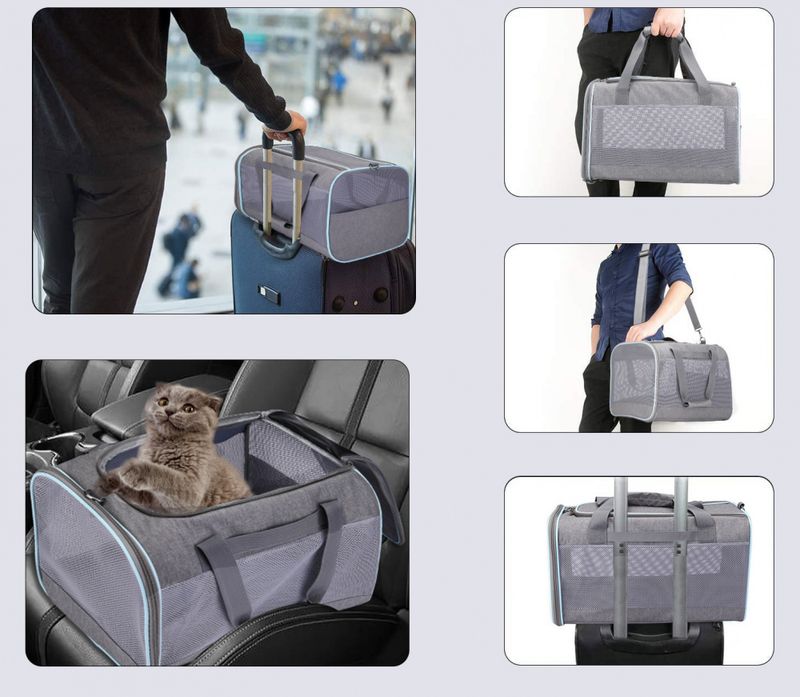 Sort reiseveske til katt og hund