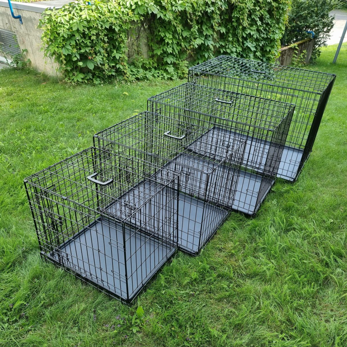 Small sammenleggbart stårlbur til hund og katt (64x48x54cm)