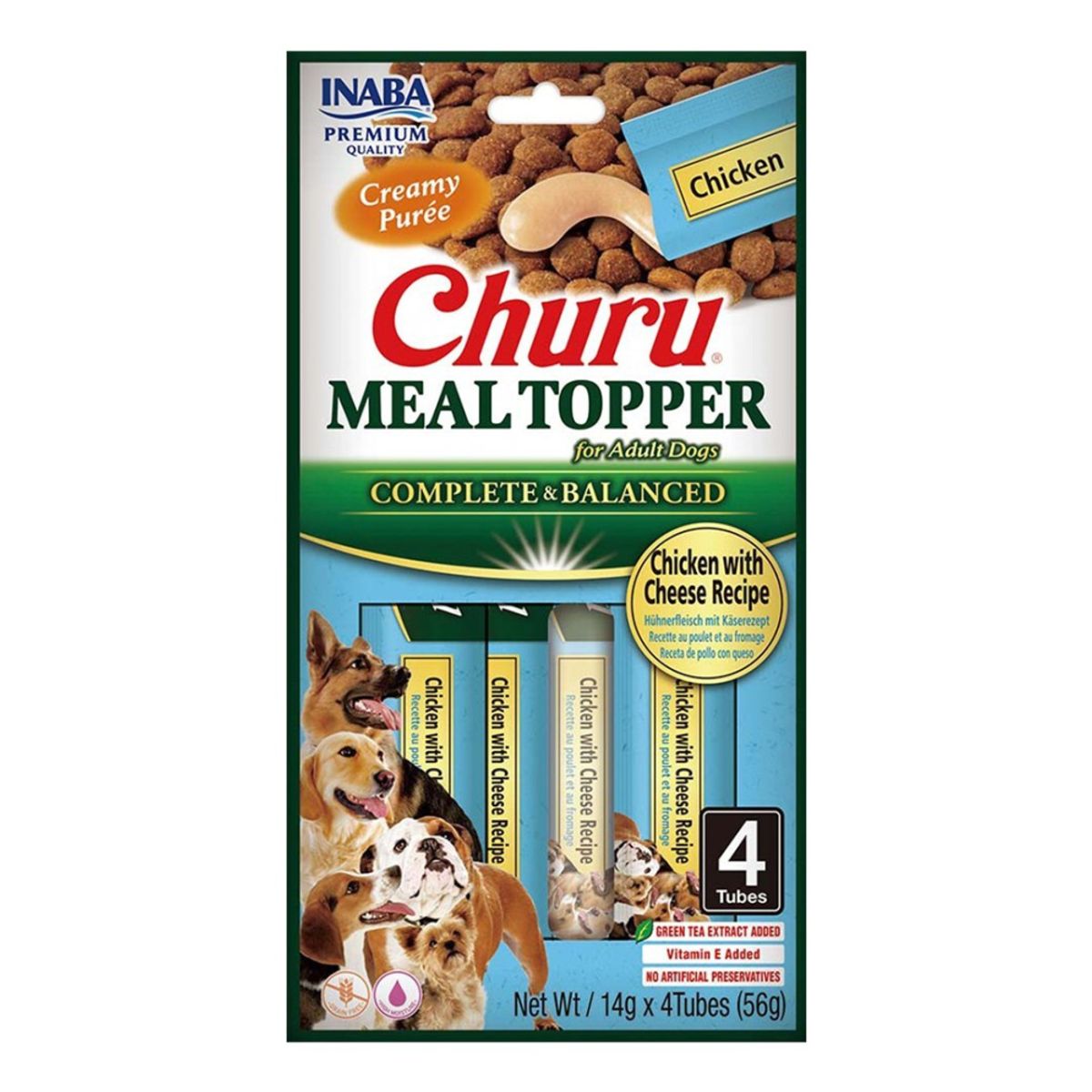 Dog Meal Topper Kylling med Ost, 4 x 14g