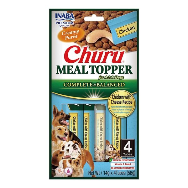 Hovedbilde Dog Meal Topper Kylling med Ost, 4 x 14g