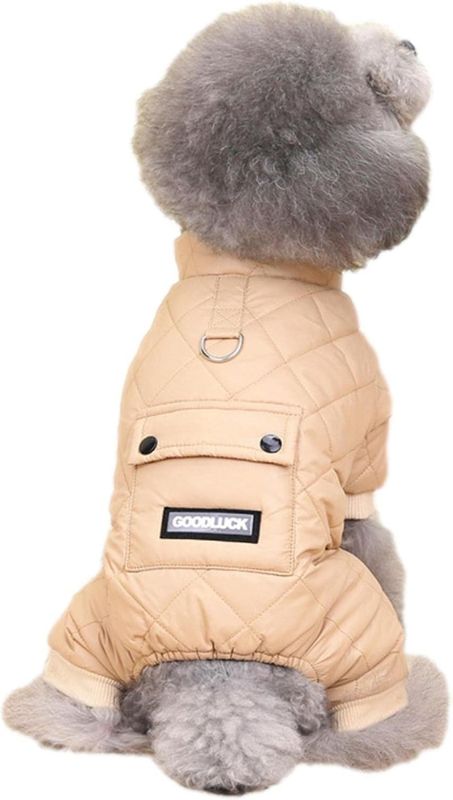 Beige vinterdress til hund