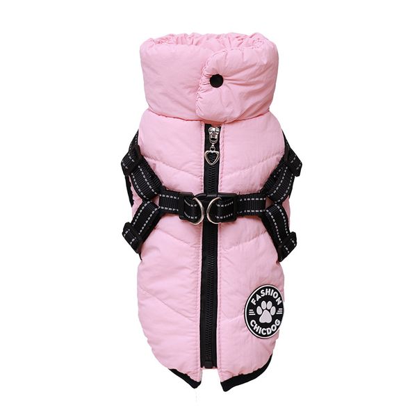 Hovedbilde Rosa hundedekken med integrert sele 