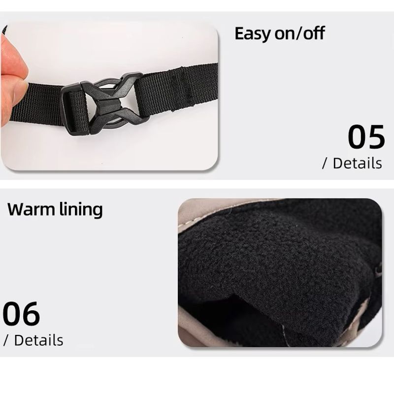 Beige forede potesko som holder seg på plass - 4pk med holder