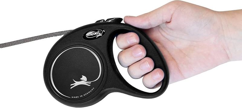Sort Flexi New Classic hundebånd (Bånd 0-50kg)