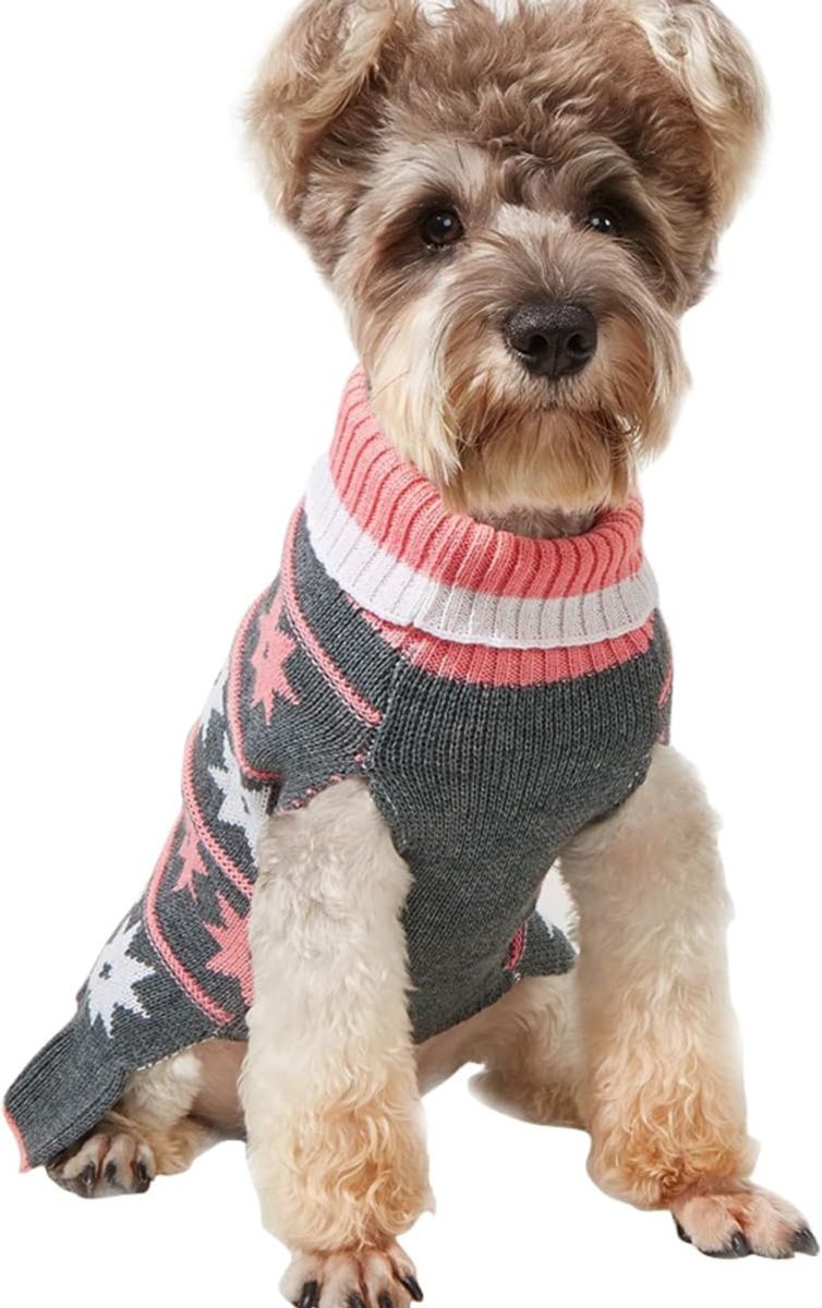 Strikket hundegenser med skjørt