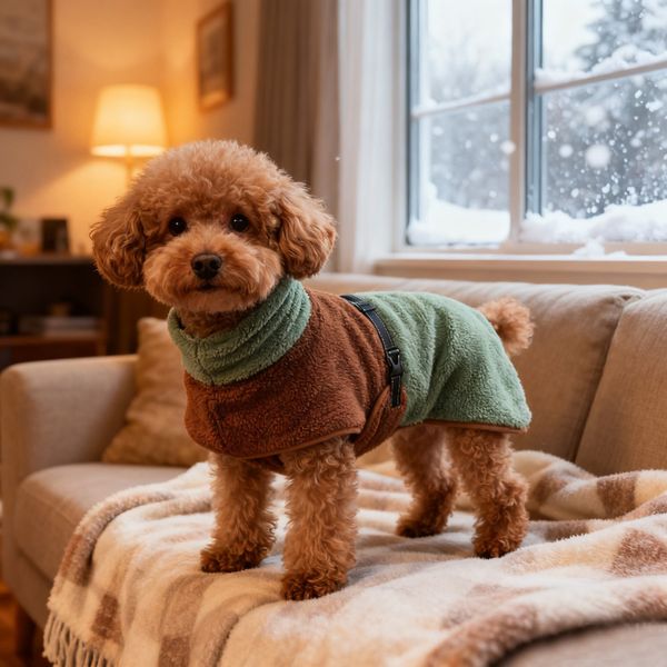 Hovedbilde Mykt fleecedekken til hund Brun/Grønt