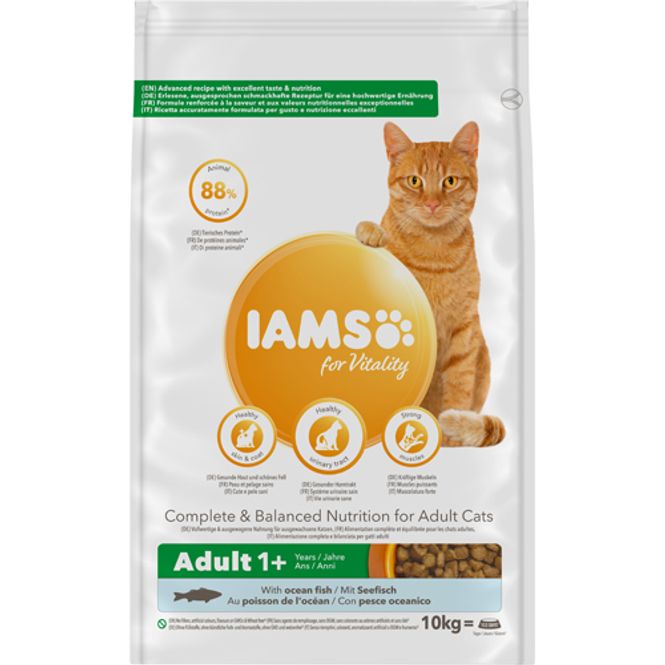 Hovedbilde IAMS CAT Vitality Adult havfisk 10kg