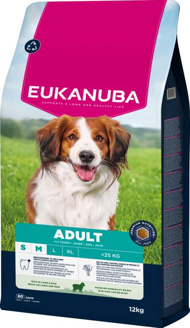 Hovedbilde Eukanuba Adult Small/Medium Breed Lam & Ris 12kg