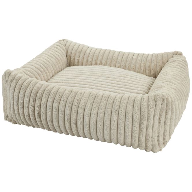 Hovedbilde Cocoon Ribbet fløyel hundeseng i 3 str, Lys beige