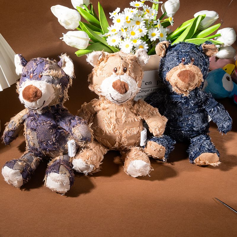 Stor rufsete lysebrun bamse 28 cm