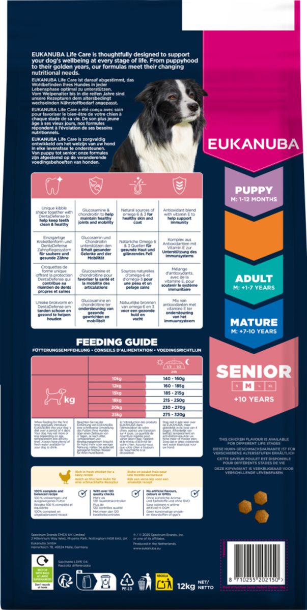 Eukanuba Senior Medium Breed kylling 3kg