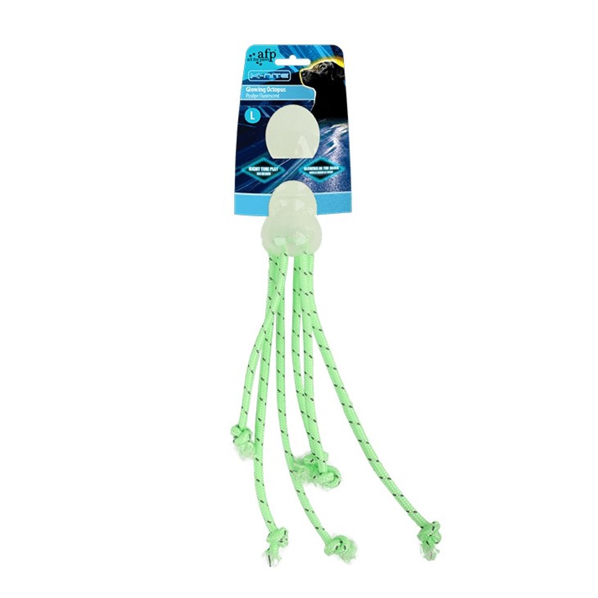Glowing Octopus hundeleke som lyser i mørket 30 cm