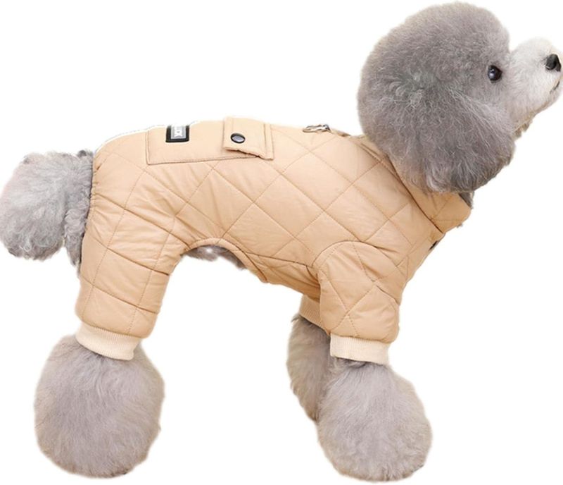 Beige vinterdress til hund