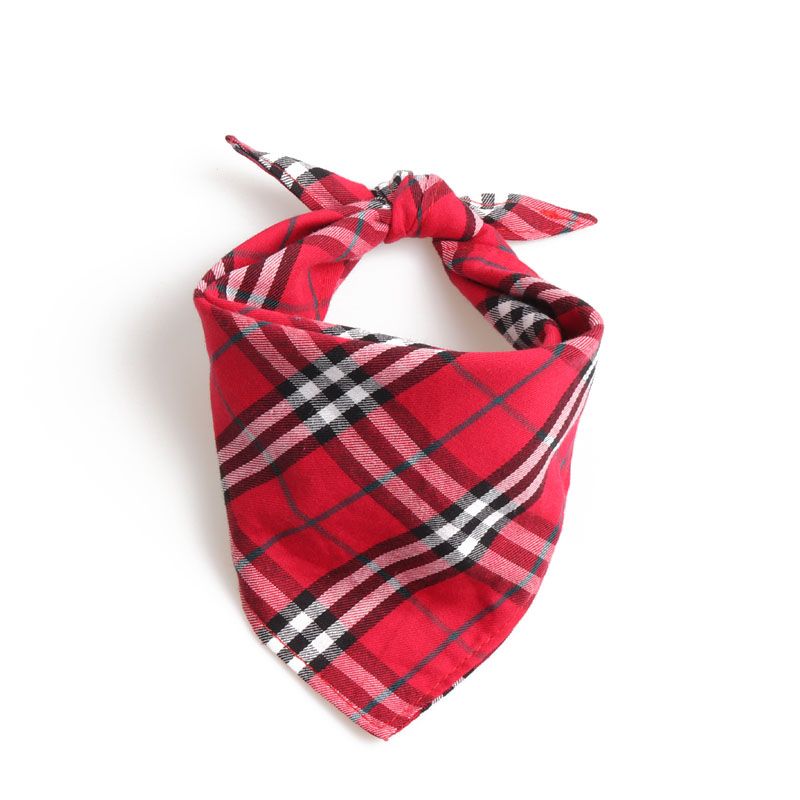 Rødt bandana skjerf til hund - Medium
