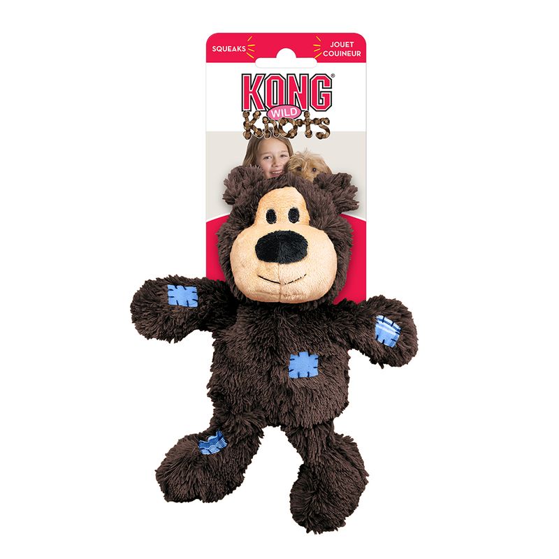 KONG Hundeleke bamse Wild Knots Bear Mix M/L 25cm